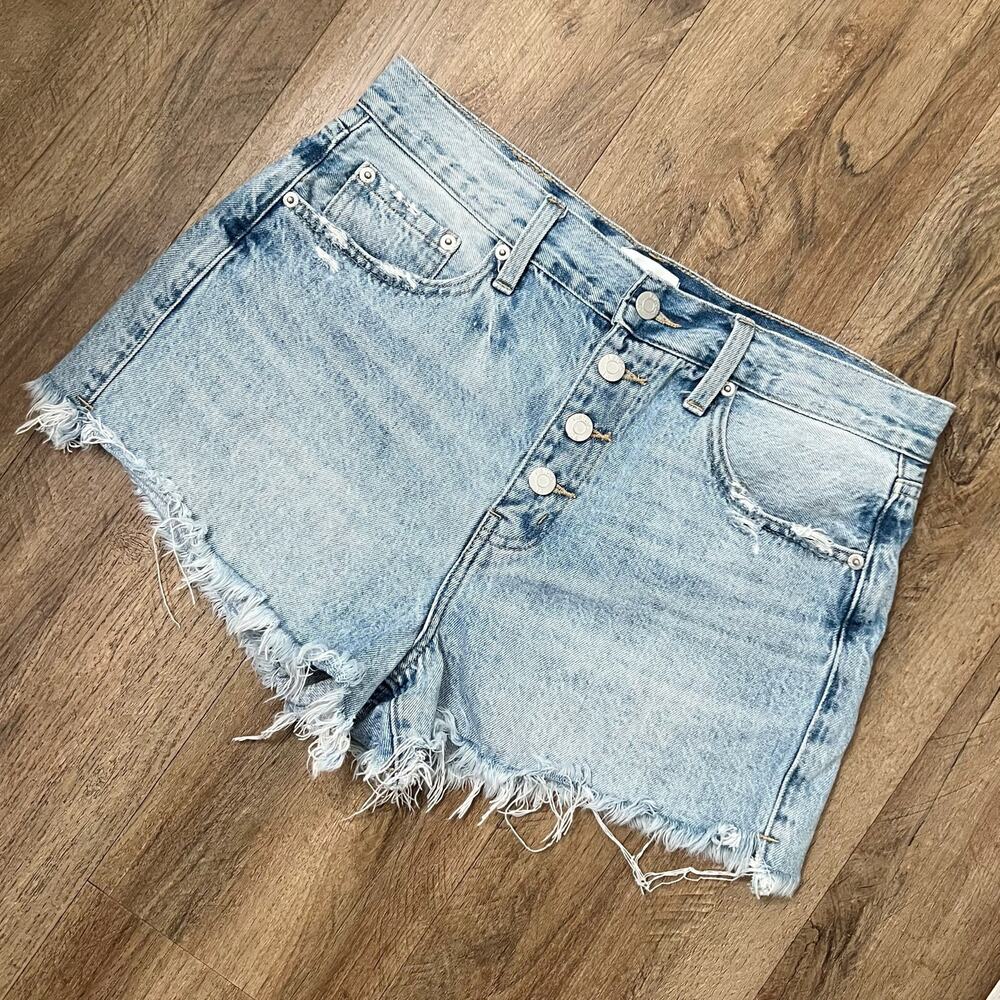 Pistola Women's Nova Relaxed High Rise Cut Off‎ Short en Adams Size 28 - Picture 6 of 12